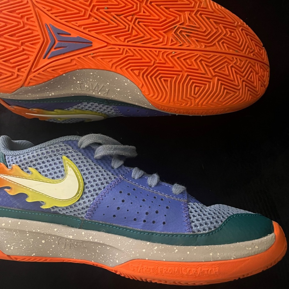 Nike Blue and Orange Kids Shoes